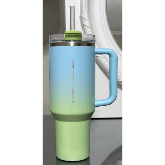 Stanley x Starbucks Thailand Exclusive 2025 BLUE/ GREEN OMBRE 40oz Tumbler - Picture 1 of 4